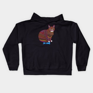 Beautiful, Colorful,  Bohemian Cat | Kids Hoodie